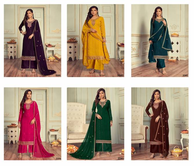 Aarsi 3101 Fancy Wedding Wear Georgette Designer Salwar Kameez Collection